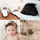 4 Pcs Faux Fur For Craft 10 X 10 Inch Fur Fabric Square Shaggy Fake Fox Patches