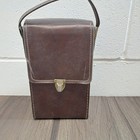 Vintage Swank Travel Bar  2 Bottles Set With Leather Covered Closeable Case