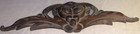 Ornate  Antique  16 3 8   Carved  Black Walnut  Pediment