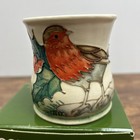 Moorcroft Pottery Tankard Style Mug Robin   Holly Design Cup Tea Coffee Rare