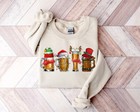 Merry Christmas Beers Sweatshirt  Santa Xmas Lights Beer Drinking Lover Shirt