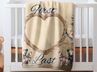 Woodland Milestone Blanket For Baby Boy  Personalized Name  Baby Shower Gift