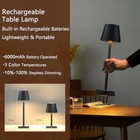 Cordless Table Lamp Rechargeable Lamps  6000mah Black Cordless Lamps Set Of 2