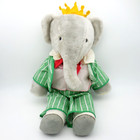 Vintage King Babar The Elephant 20  Plush Stuffed Animal By Eden Toys 1977