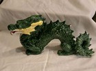 Rare Large Vtg Crest Molds Ceramic Hand-painted Dragon Figure 70 s Chipped Read