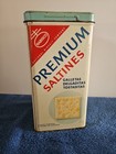 Vintage 1969 Nabisco Premium Saltine Cracker Metal Container Tin Can Box 14 Oz