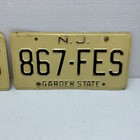 1970 s New Jersey Nj License Plate Pair Set Tag   867fes
