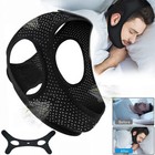 Black Snore Stop Belt Anti Snoring Cpap Chin Strap Sleep Apnea Jaw Solution Tmj