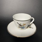 Vintage Tea Cup Bareuther Waldsasser Saucer  Bavaria Germany Birds Gold Rim 233