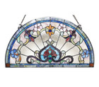 24  Half Circle Stained Glass Window Hanging Panel Suncatcher