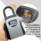 Key Lock Box Combination Wall Non Metal 4 Digit Security Storage Case Organizer