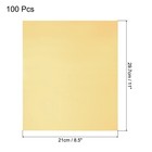 100 Pack Toner Reactive Foil 8 5 x11  A4 Foil Paper For Diy Craft Gold