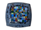 Multicolor Glass Mosaic Square Decorative Trinket Dish Catchall Tray Decor Plate