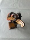 Vintage Taxidermy Stuffed Frog Playing Yukeleli Mexico Folk Art