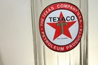Vintage Style Texaco Motor Oil Glass Bottle 15   Quart Gas Station Advertising