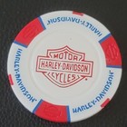 Uke s Hd   Wisconsin  white red blue W red Stamp  Harley Davidson Poker Chip