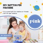 Installationfree Button Maker Machine Diy Pin Badge Press Kit Rotary Design Blue