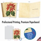 10 Assorted Merry Christmas Note Cards With Envelopes - Poinsettia Season