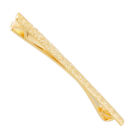 Ky   Co Usa Made Mens Collar Bar Clip Gold Tone Floral Etched Detail 2 1 2 