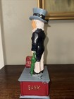 Vintage Uncle Sam Coin Bank Cast Iron Mechanical 11    Tall