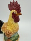 Vintage Ceramic Rooster Figure 8  Tall Bright Colors