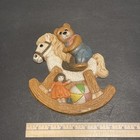 Vintage 1986 Rocking Horse Teddy Bear Frankies Designs Baby Room Wall Decor