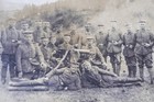 Wwi 1917 Photo Of 20 German Soldiers In Uniform With Machine Gun Post Card Ww1