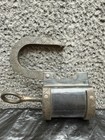 Vintage Iron Metal Barrel Screw Key Padlock Heavy Duty Industrial Lock
