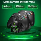2 X Rechargeable Battery Pack Charger Station For Xbox One Series X s Controller