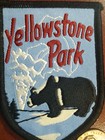 Vintage Yellowstone National Park Bear Geyser Embroidered Patch New Iron-on Sew