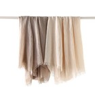  Lightweight Gauze Linen Feeling Shawl Wraps For Shawl Wraps - Creamy-white