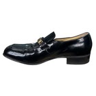 Vintage 70   s Florsheim Men   s Lightweights Glossy Black Disco Loafers Size 10 5 D