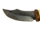 Vintage Japanese Hand Forged Fixed Blade Knife Carved Bone Handle Signed Makiri  