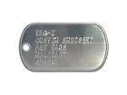 2 Military Id Dog Tags  replacement Plates Only  Custom Embossed  Gi Tags