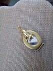 2 Vintage Jj Brooches Lady At Mirror And Cat On A Toilet