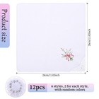 Vintage Floral Lace Handkerchiefs Soft Cotton Women s Embroidery Hankies 12pcs