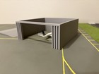 1 400 Scale 2 Piece Airport Model Hangar Gray
