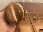Vintage Brushed Brass copper  Door Knobs With Back Plates  set   C3