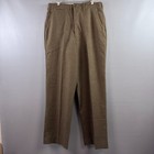 Vintage Us Military Pants Mens 33x33 Green 40s Ww Ii Wool Button Fly Field Heavy