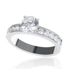1 3 4 Ct Diamond Engagement Ring Round Cut H si2 14k White Gold Size Selectable