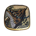 Vtg Clay Mosaic Canework Abstract Artist Pin Brooch 