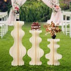 3pcs Foldable Cardboard Centerpiece Display Vase-shape Display For Wedding Party