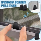 100 Pcs Window Screen Pull Tabs  Black Plastic Spline Channel Clips