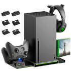 Game Host Cooling Base For Xbox Series X Vertical Stand Gamepad Charging Dock