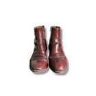 Vintage Chelsea Cowboy Boots Us Mens 8 5 Burgundy Leather Zip Up Boots Western