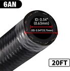 Lokocar 6an Fuel Line Kit Nylon An6 Braided Fuel Hose Fitting Kit Cpe 20ft Black