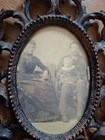 Iron Bronze Picture Frame Antique Easel Back Victorian Style 9 5 Inch