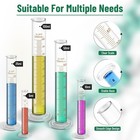 12pcs Set Measuring Graduated Cylinder Glass Thick Different Lab Glassware Us