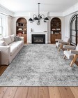 Large Area Rug 9 X 12 Ft Anti-skid Floor Mat Indoor Carpet Washable Modern Gray