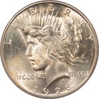 1926-d  1 Peace Dollar - Pcgs Ms-62  Lustrous 